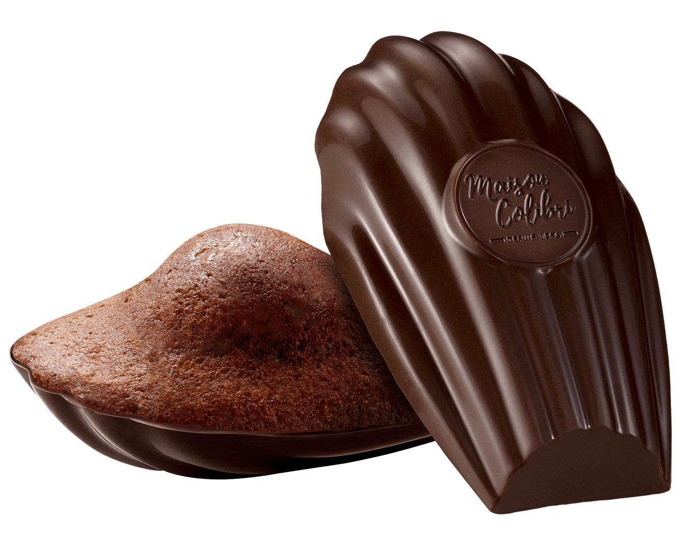 Madeleine Chocolat Coque Chocolat Noir